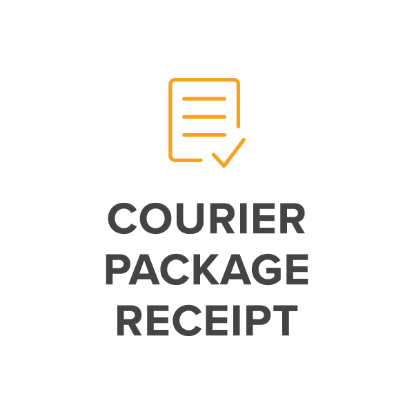 COURIER PACKAGE RECEIPT service