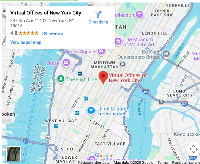 Map to Virtual Offices of Las Vegas